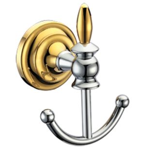 Крючок двойной Melana MLN-820008 хром/золото